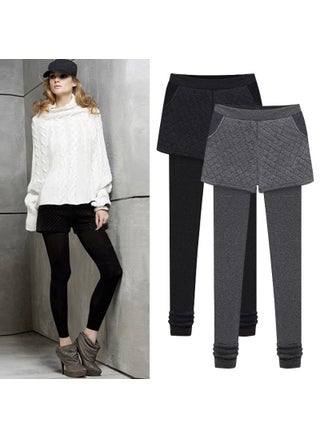 Autumn and Winter New Outfit Leggings Womens Fake Two-Piece Womens Pants Large Size Fleece-Lined Thickened Slim-Fit Slimming Leggings for Chubby Girls Dark gray - pzsku/Z1CD6CCBDB4CD1A046D82Z/45/1746219390/6c0c4594-3a29-40af-831b-3e27929776f4