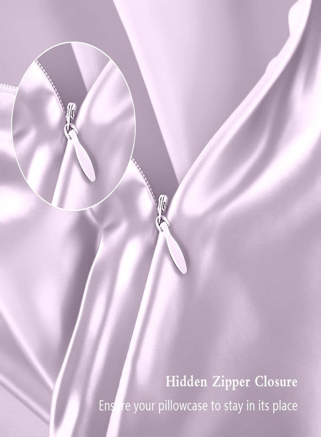 DKBslik Silk Pillowcase for Hair and Skin, Mulberry Silk Pillow Cases King Size, Anti Acne Cooling Sleep Both Sides Natural Silk Satin Pillow Case Covers with Hidden Zipper, Gifts for Women Men, Lavender - Image 3