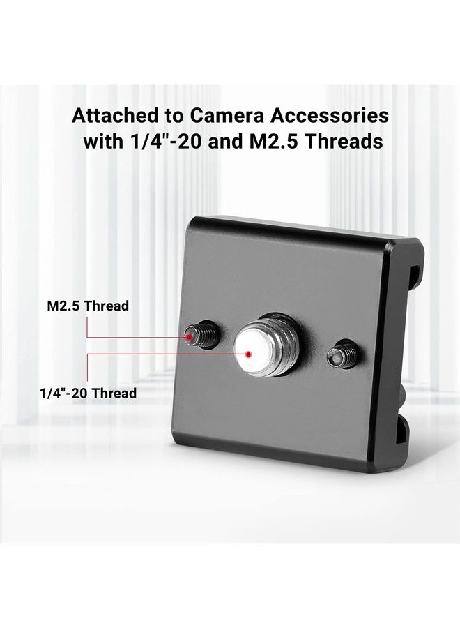 SmallRig Cold Shoe Mount Adapter (2pcs Pack) with 1/4"-20 Thread for Camera Cage Flash LED Monitor - 2060 - Image 2