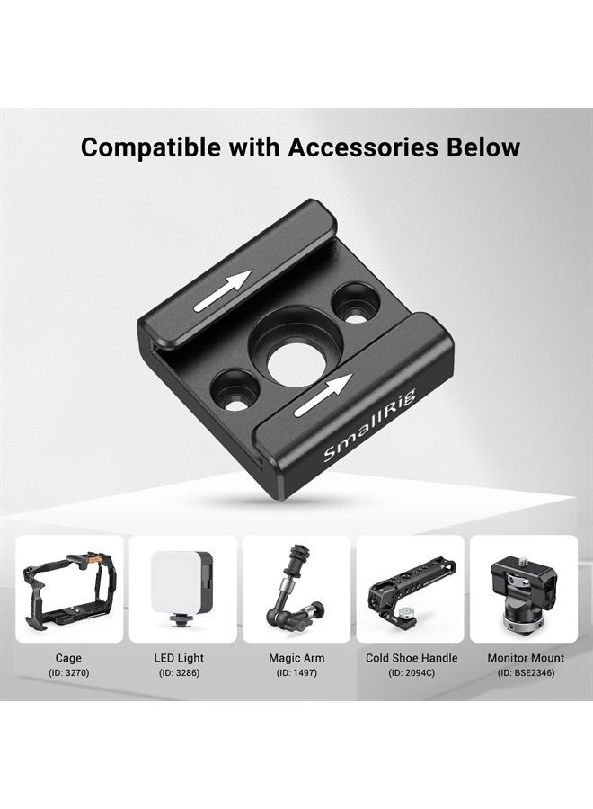 SmallRig Cold Shoe Mount Adapter (2pcs Pack) with 1/4"-20 Thread for Camera Cage Flash LED Monitor - 2060 - Image 5
