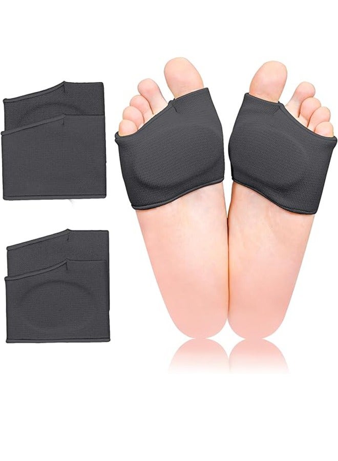 زوجان من وسادات مشط القدم مع وسادات جل للرجال والنساء، وسادات قدم لتخفيف آلام الكرة، ومتلازمة مورتون العصبية، ودعم ألم مشط القدم "L" - Image 1