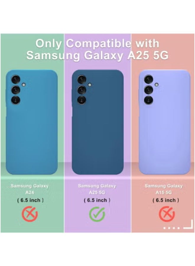 JAJEEK Samsung Galaxy A25 5G Case – Slim Silicone Protective Cover with Free Tempered Glass Screen Protector | Shockproof Soft Touch Case with Anti-Scratch Microfiber Lining | Lightweight Full Body Protection | Wireless Charging Compatible – Black - Image 4