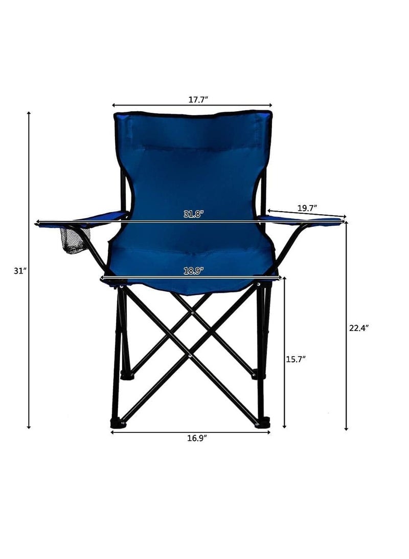 Spall [2 PACK] Portable Folding Beach Chair Multi-Purpose Camping Chair for Adult, Lightweight Patio Lawn Quad Chair for Outdoor Travel Picnic Hiking Supports110kgs Load With Carry Bag - Image 2