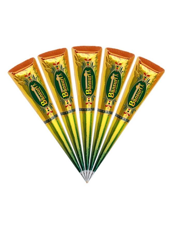 BANSURI Small Natural Mehandi Cone 30 Gm (Pack Of 12 Pieces) - Image 3