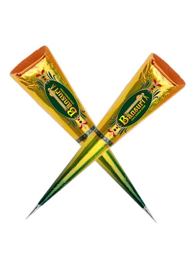 BANSURI Small Natural Mehandi Cone 30 Gm (Pack Of 12 Pieces) - Image 4