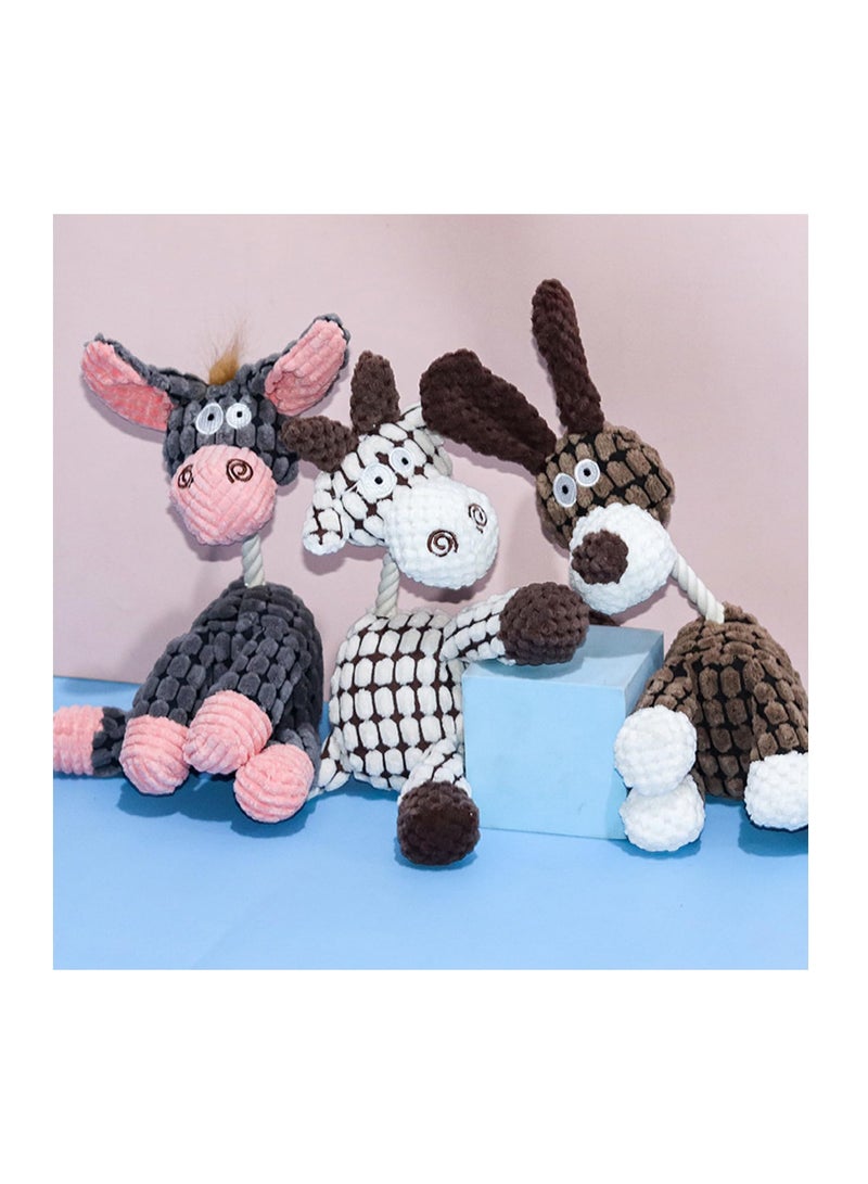 Durable Indestructible Plush Squeaker Toys for Small and Medium Dogs, Set of 3 Chew Toys for Puppies and Dogs - Image 2