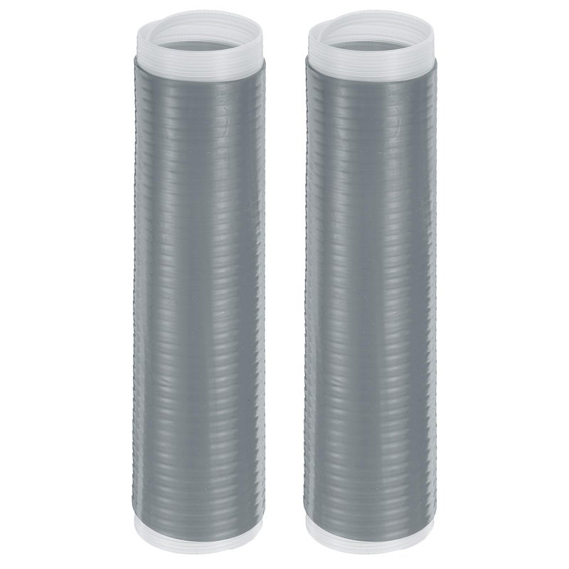 uxcell 2 Pcs Silicone Pan Handle Sleeve, Heat Resistant Potholder Pot Holders Cover Sleeve for Cast Iron Frying Pan Handle Holder Spatulas, Grey (L) - Image 1