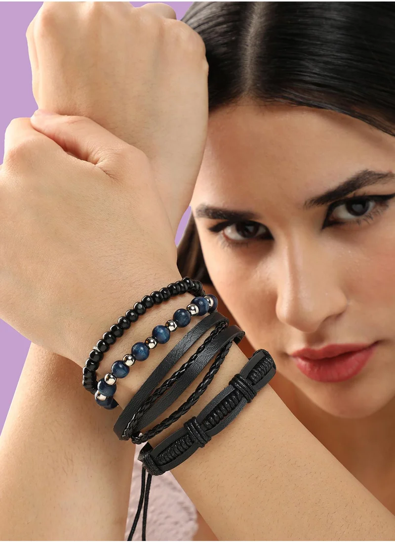SOHI Trendy Casual Pu Leather Designer Bracelet