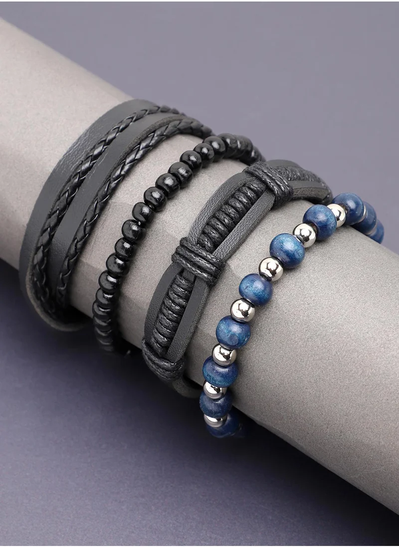 SOHI Trendy Casual Pu Leather Designer Bracelet