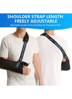 DAREU Arm Sling Shoulder Immobilizer for Left or Right Arm - Comfortable Relief for Shoulder & Elbow Injury, Rotator Cuff Surgery, Broken Wrist, Hand - Adjustable Padded Straps Fit Men & Women (Black)  - Image 3