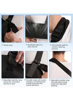 DAREU Arm Sling Shoulder Immobilizer for Left or Right Arm - Comfortable Relief for Shoulder & Elbow Injury, Rotator Cuff Surgery, Broken Wrist, Hand - Adjustable Padded Straps Fit Men & Women (Black)  - Image 5