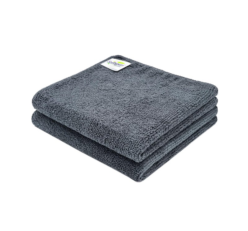 SOFTSPUN Microfiber Baby Hand & Face Wipes 30x30 Cms 2 Piece Towel Set, 340 GSM (Grey) Super Soft & Silky for Hand, Face and Body - Hypoallergenic Sensitive Skin Wipes & Washcloths. - Image 1