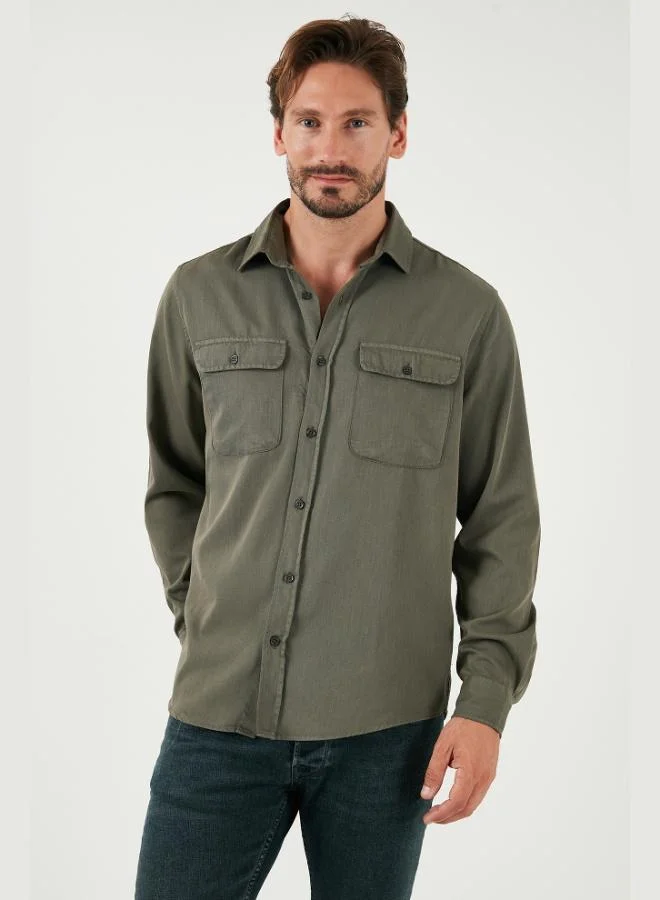 Buratti  Buratti Cotton Double Pocket Regular Fit Shirt Men's SHIRT CF25W128858 for Men | Best Price UAE