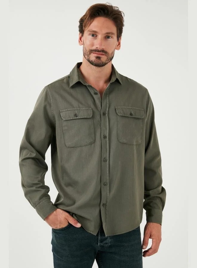 Buratti  Buratti Cotton Double Pocket Regular Fit Shirt Men's SHIRT CF25W128858 for Men | Best Price UAE