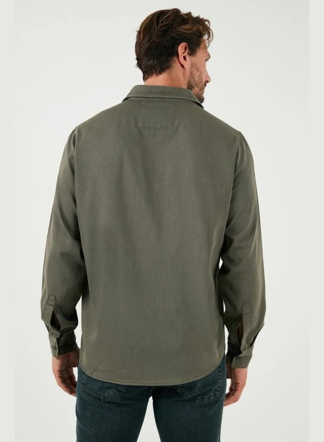 Buratti  Buratti Cotton Double Pocket Regular Fit Shirt Men's SHIRT CF25W128858 for Men | Best Price UAE