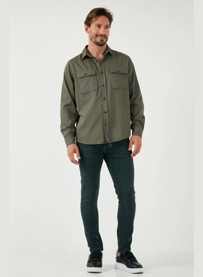 Buratti  Buratti Cotton Double Pocket Regular Fit Shirt Men's SHIRT CF25W128858 for Men | Best Price UAE