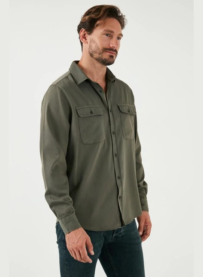 Buratti  Buratti Cotton Double Pocket Regular Fit Shirt Men's SHIRT CF25W128858 for Men | Best Price UAE