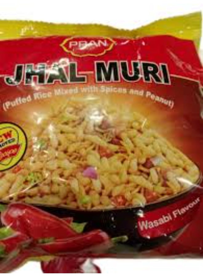 بران Jhal Muri أرز منفوش بنكهة الواسابي 45 جم – سناك مقرمش وحار جاهز للأكل – عبوة 6 قطع - Image 3