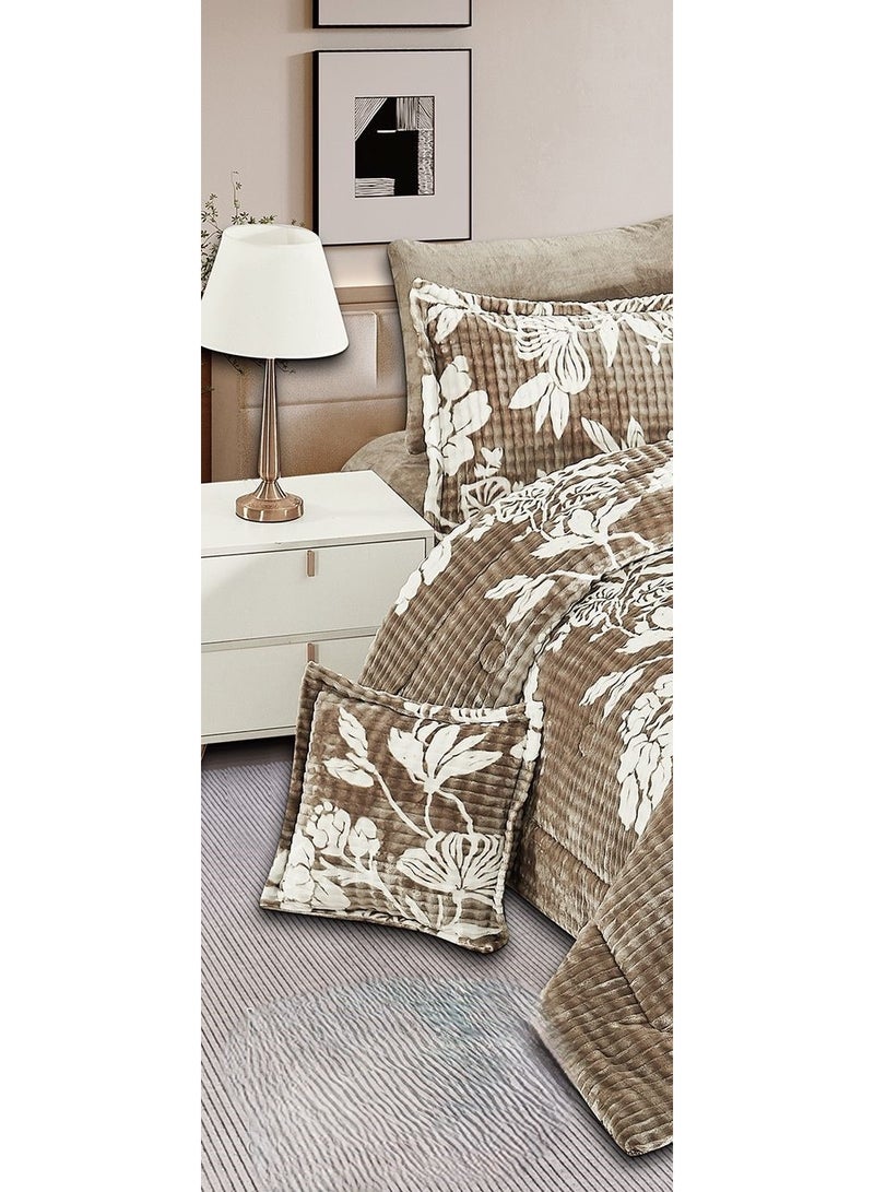 مارك مفرش نفرين سرير شتوي بتصميم مشجر  فخم مقاس 240*260 سم - Image 2