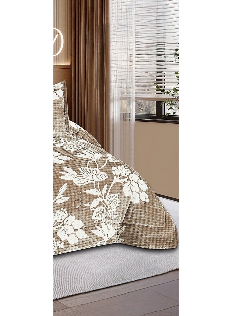 مارك مفرش نفرين سرير شتوي بتصميم مشجر  فخم مقاس 240*260 سم - Image 4