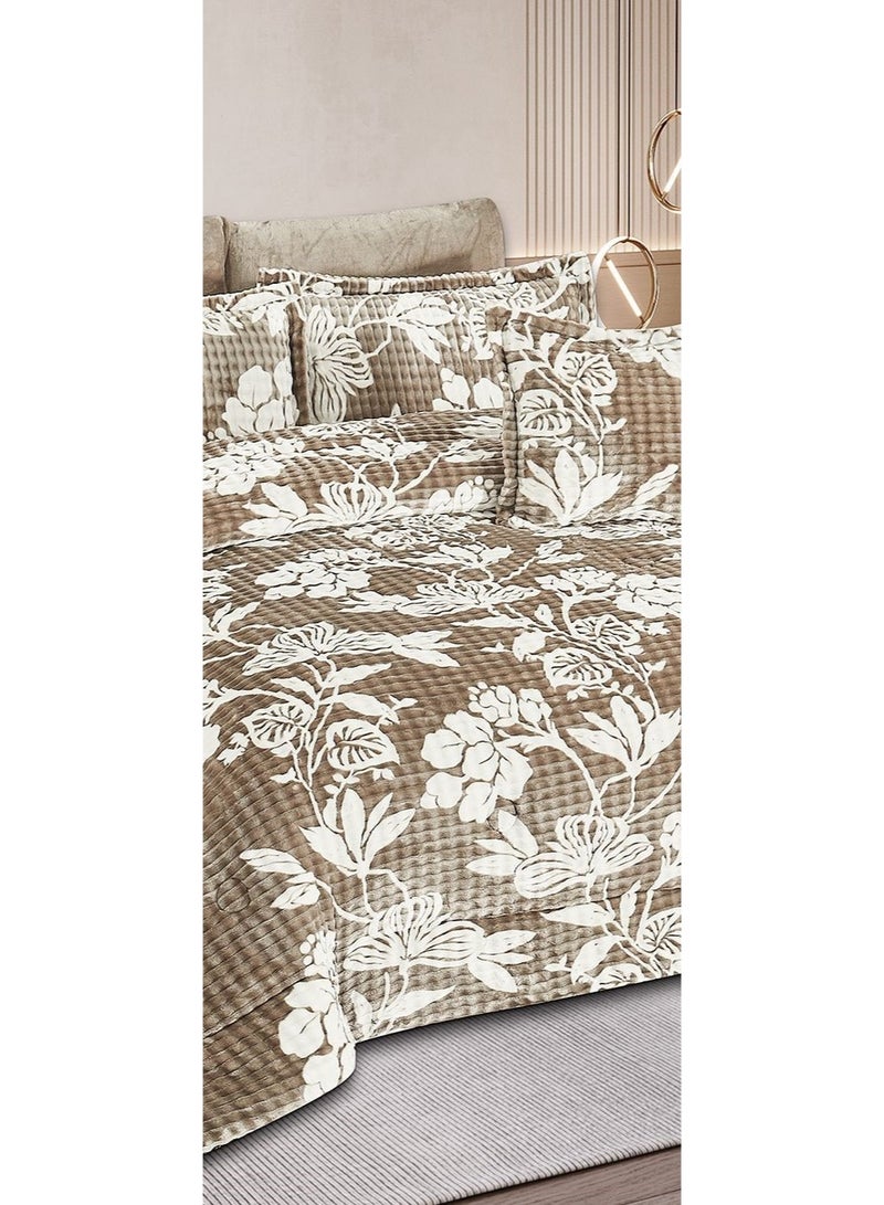 مارك مفرش نفرين سرير شتوي بتصميم مشجر  فخم مقاس 240*260 سم - Image 3