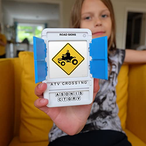 100 PICS US Road Signs Travel Game Learn 100 Road Signs Flash Cards with Slide Reveal Case Card Game Gift Stocking Stuffer Hours of Fun for Kids and Adults Ages 6 - Image 5