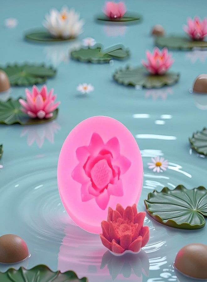 BWESOO Pink Lotus Flower Silicone Molds,Fondant Candy Making Chocolate Molds,for DIY Cupcake Cake Topper Decoration Pastry and Baking Molds Bakeware - Image 5