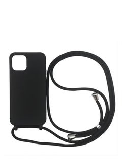 Apple iPhone 15 Pro Max Edge Case Cover With Textile Hanging Rope Black