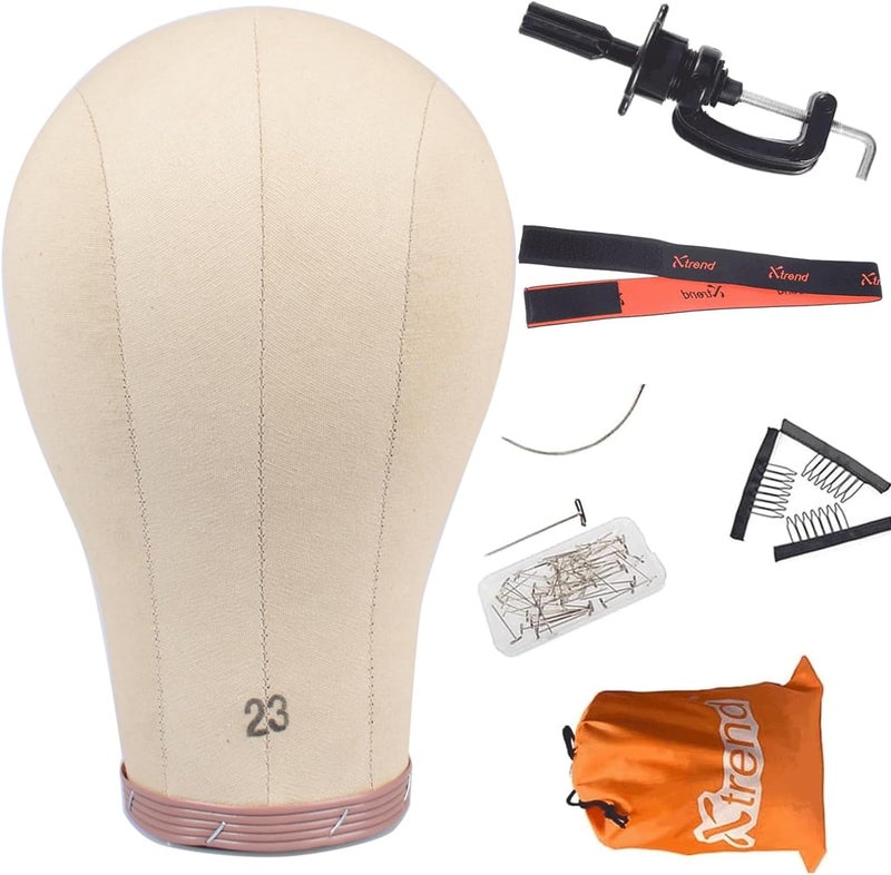 Xtrend 23 Inch Cork Canvas Head for Lace Wigs DisplayDryingStyling