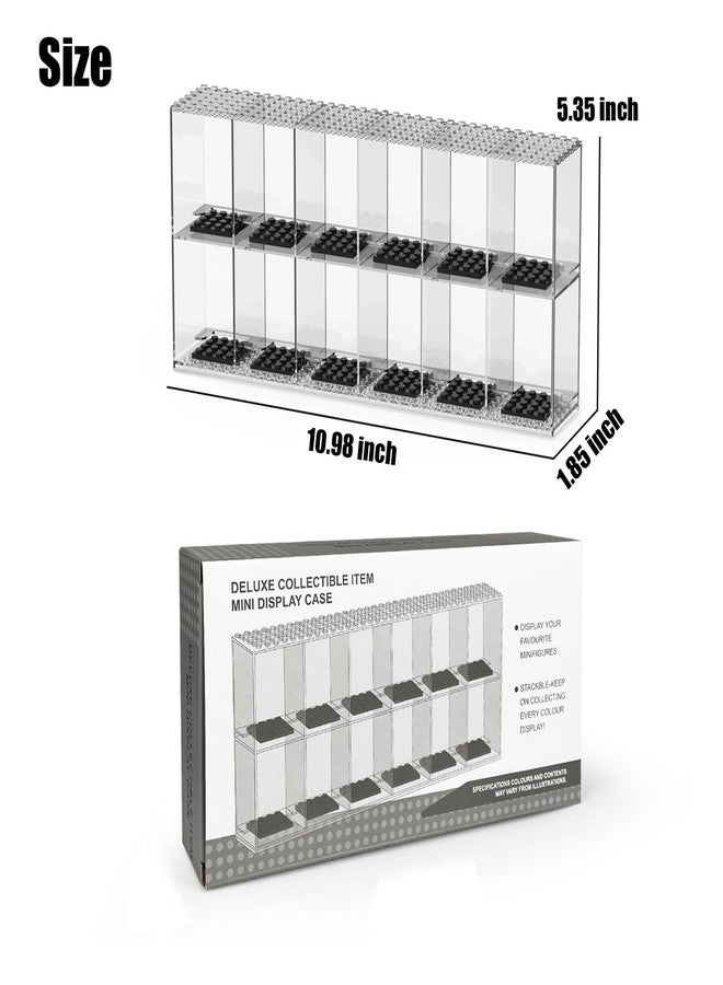 WMM حافظة عرض مجسمات الأكريليك لصناديق بناء الكتل، حاوية تخزين قابلة للتكديس لمجسمات ليغو، حافظة تخزين لمحبّي ليغو - Image 3