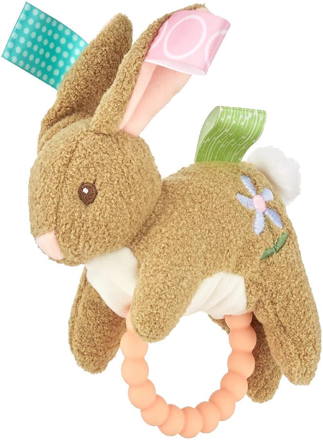 Taggies Teether Baby Rattle, 6", Harmony Bunny - Image 4
