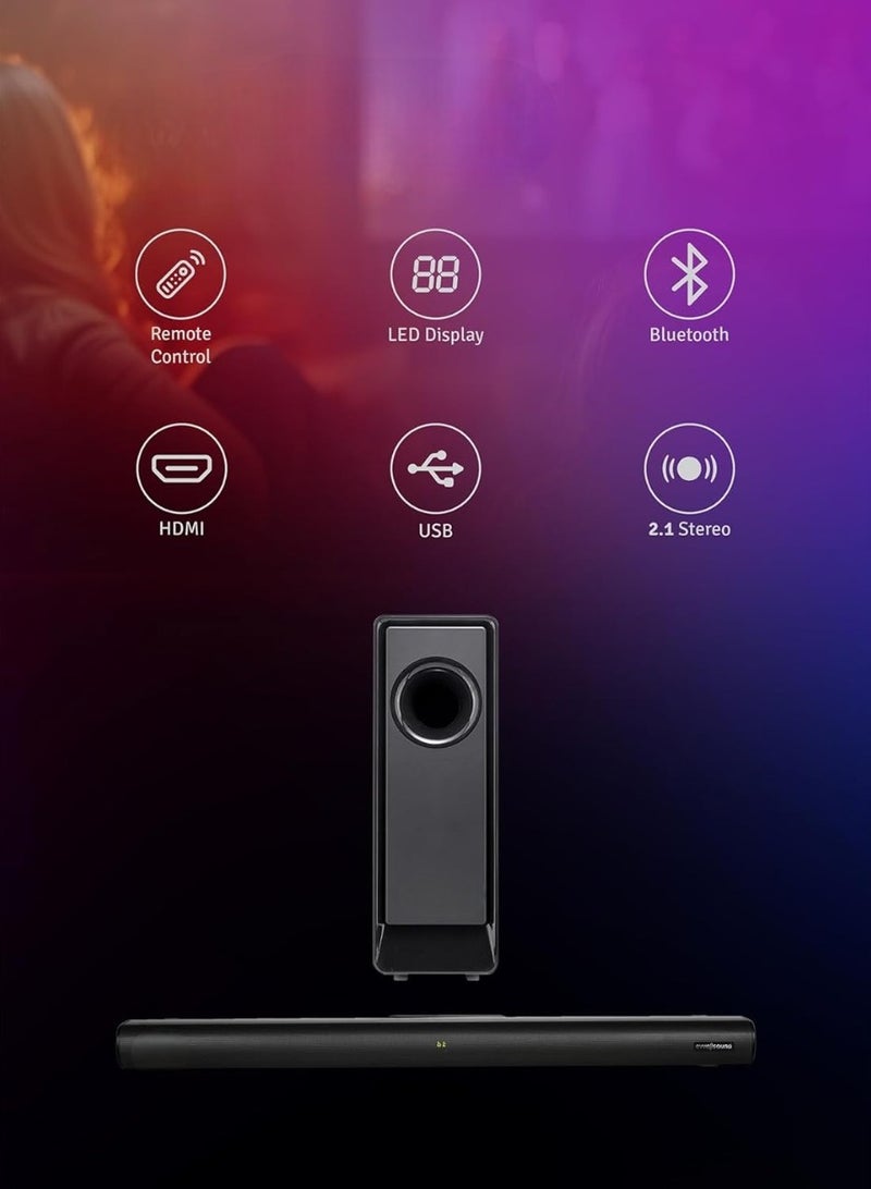 Soundbar With Wireless Subwoofer Bluetooth And LED Display 240W for home theater eid gift birthday gift - Image 5