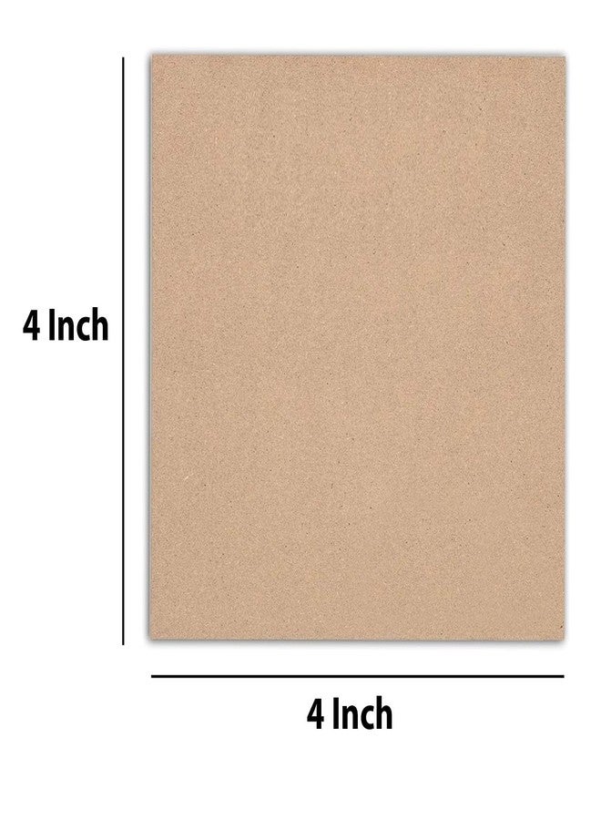 Berrybox 4x4 inch Square MDF Boards 6 Pieces for Mandala, Lippan, Resin Art & Craft, 3mm Thick - Premium Cardboard Material for Artists, Art and Craft Students - Image 2