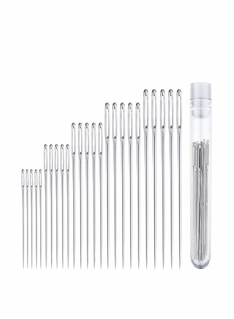Excefore Large Eye Needles,Large Eye Stitching Needles for Hand Sewing, Assorted Sizes, Sewing Needles, Needles, Needles for Sewing, Embroidery Needles for Hand Sewing, Sewing Needles, 25 Pcs - Image 1
