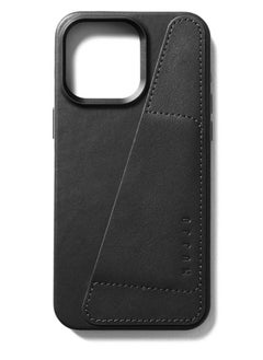 Mujjo Mujjo Leather Wallet Case for iPhone 15 Pro Max - Premium European Leather Case with Card Pocket, Phone & Camera Lens Protection, MagSafe Compatible - iPhone 15 Pro Max Card Wallet Case (Black)  - Image 5