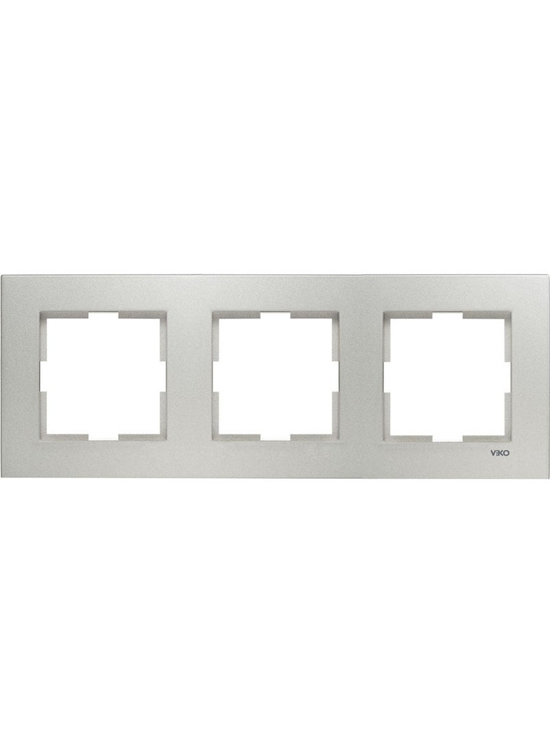 Viko 92190613 Novella Satin Triple Frame 