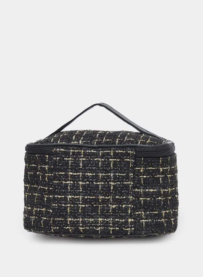 ستايلي Styli Women Black Tweed Design Washbag