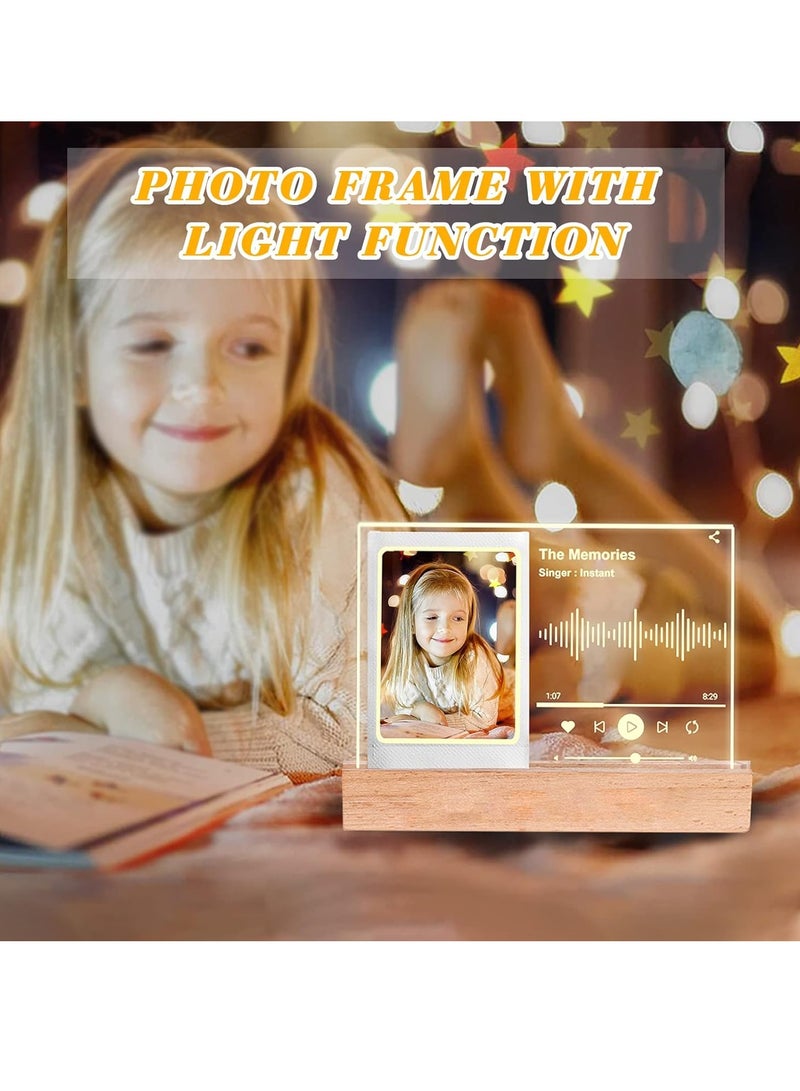 إطار صور صغير 2 × 3 إطار بولارويد لأفلام 11/9/8/7/EVO 3 بوصة ضوء ليلي إطار طاولة مكتبية مع ملصقات حروف DIY - Image 3