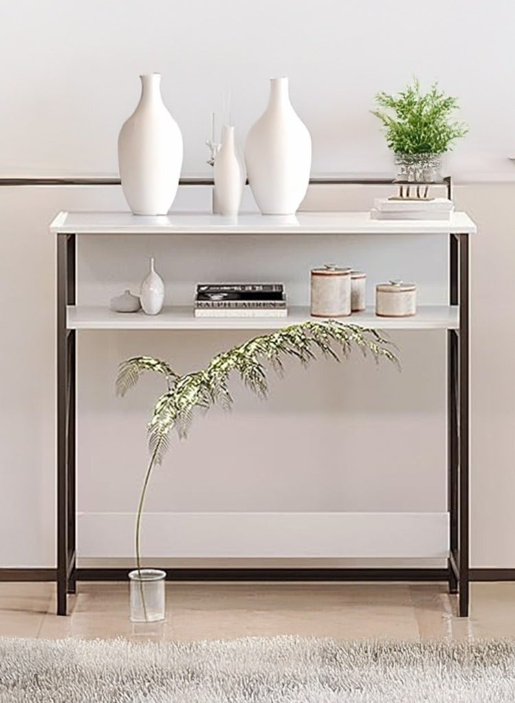 AGD Coffee Corner Table, Entryway Console Table, To Arrange And Organize Your Needs - White / Black - Image 3
