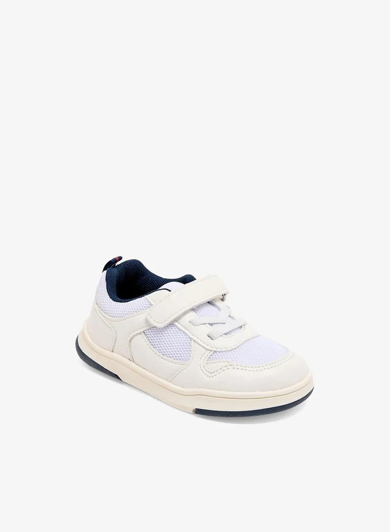 Juniors Boys Panelled Hook & Loop Ankle School Sneakers