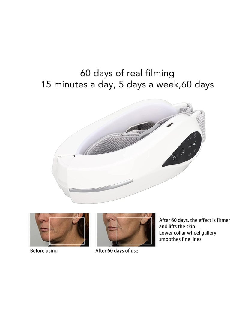 Excefore Face Massager for Skin Care Electric V Face Shaping Massager Neck Skin Lifting Firming Tightening Wrinkle Removal Device Lift Up Band Double Chin Reducer Anti Aging for Anti Wrinkle - Image 3