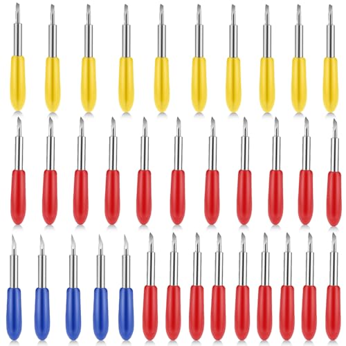 TecoKart 35PCS Replacement Cutting Blades for Cricut Explore Air 2/Air 3/Make 3/Maker 20PCS 45° Fine Point Blade +5PCS 60° Deep Cut +10PCS 30° Replacement Blade for Cricut - Image 1