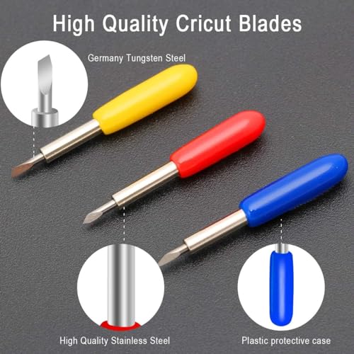 TecoKart 35PCS Replacement Cutting Blades for Cricut Explore Air 2/Air 3/Make 3/Maker 20PCS 45° Fine Point Blade +5PCS 60° Deep Cut +10PCS 30° Replacement Blade for Cricut - Image 2