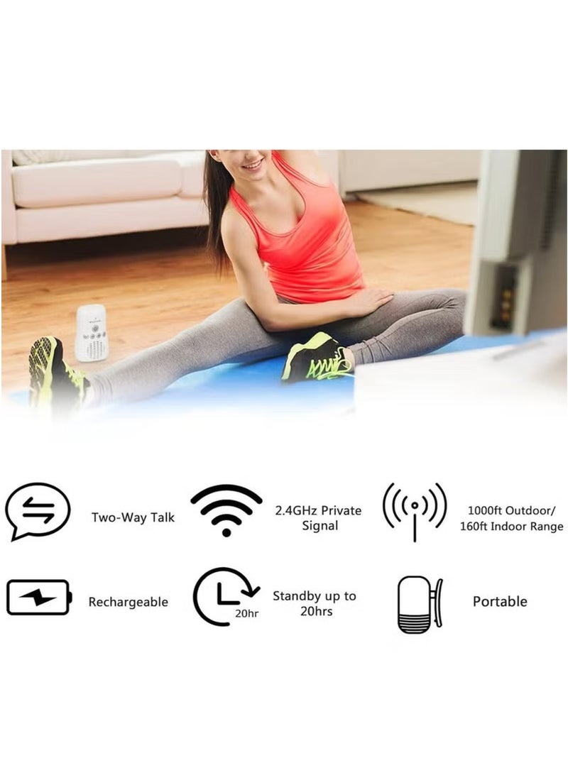 Miamia Audio Baby Monitor, DMG Wireless Rechargeable Baby Care Monitor, High Sensitivity Microphone and Speaker with Night Light - Image 4