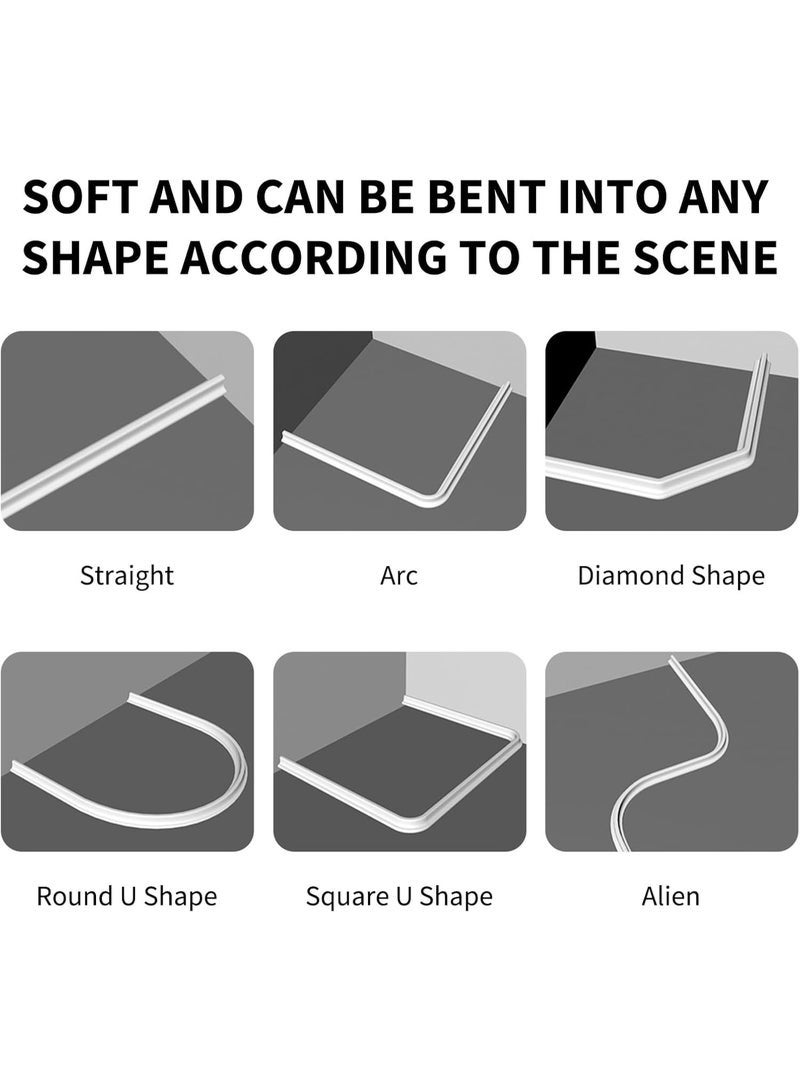 Silicone Water Retaining Strip, Collapsible Shower Threshold Water Dam, Bendable Waterproof Shower Water Blocking Strips, Bath Shower Barrier Retainer Seal Strip (Black) - Image 5