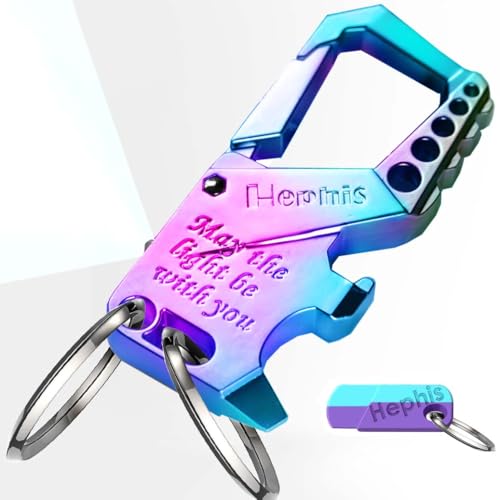 Hephis Heavy Duty Key Chain Bottle Opener,Carabiner Car Key Chains for Men and Women（Multicolor） - Image 1