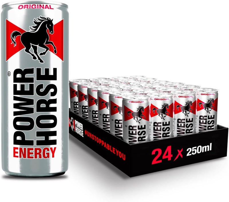 Power Horse Original Energy Drink - 24 Cans of 250ml Each - Image 1
