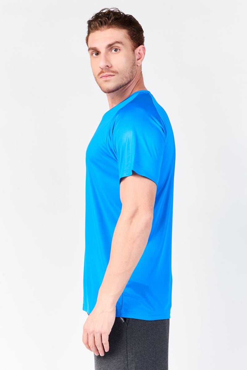 PUMA تي شيرت تدريب قصير الأكمام للرجال، رياضي، أزرق - Image 3