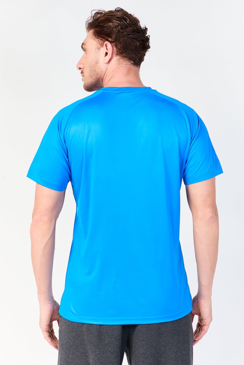 PUMA تي شيرت تدريب قصير الأكمام للرجال، رياضي، أزرق - Image 2