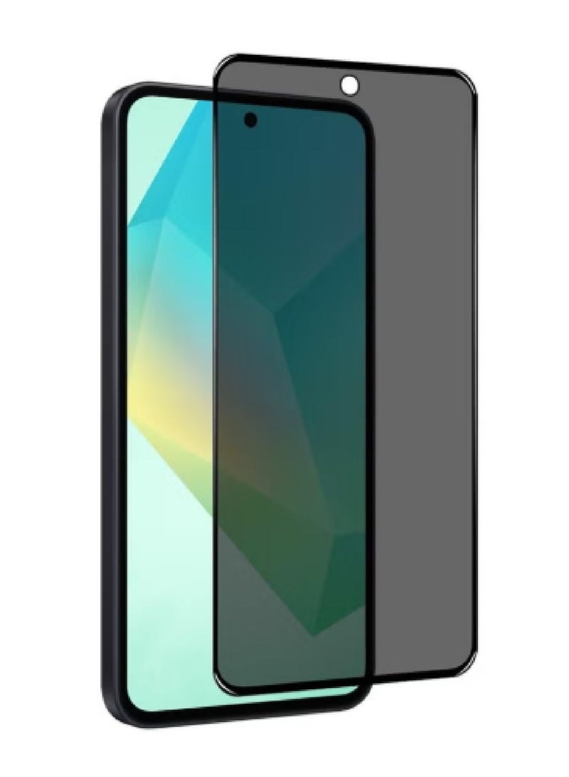 م ة ب م جراب سامسونج جالاكسي A56 مغناطيسي شفاف بحلقة رمادية مع واقي شاشة للخصوصية وزجاج مقوى، عبوة من 3 قطع - Image 5